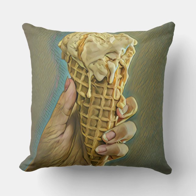 Ice cream lover gift kussen (Voorkant)