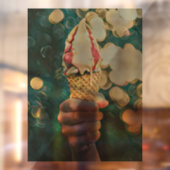 Ice cream lover gift raamsticker (Vel 2)