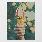 Ice cream lover gift raamsticker (Vel)