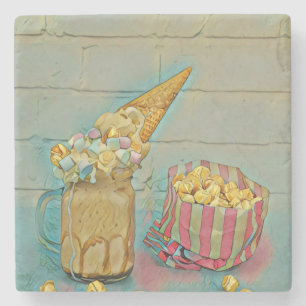 Ice cream lover gift stenen onderzetter