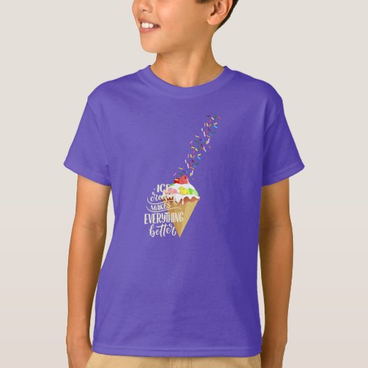 Ice Cream maakt alles beter T-shirt (Voorkant)