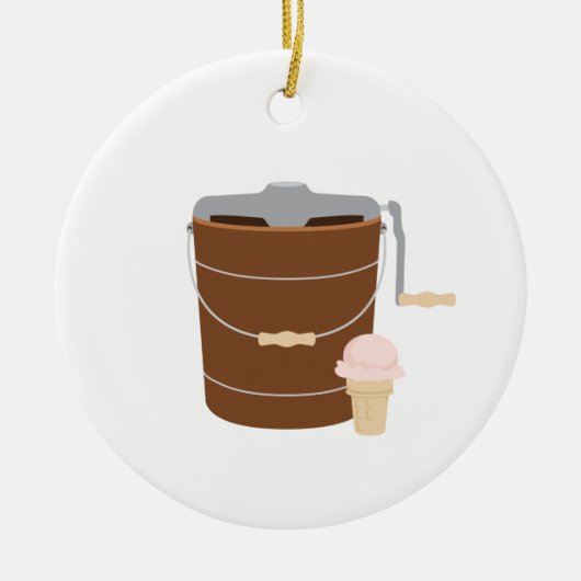 Ice Cream Maker Keramisch Ornament (Voorkant)