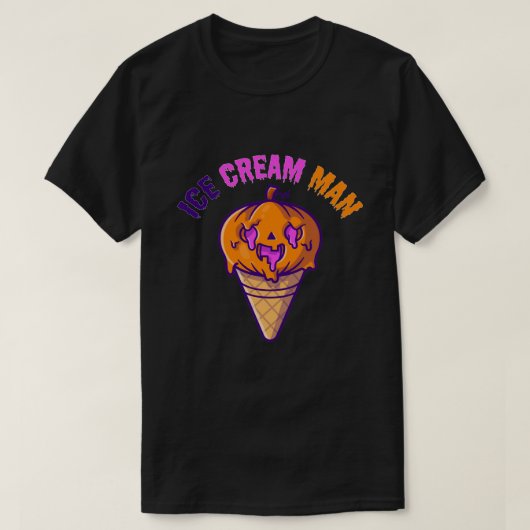 Ice Cream Man Scary Halloween Costume T-shirt (Design voorkant)