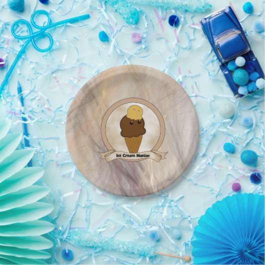Ice Cream Maniac Papieren Bordje (Feest)