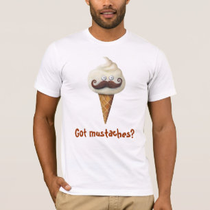 Ice Cream met Mustaches T-shirt