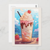 Ice Cream Milkshake Briefkaart (Voorkant / Achterkant)