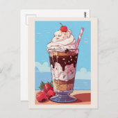 Ice Cream Milkshake Briefkaart (Voorkant / Achterkant)