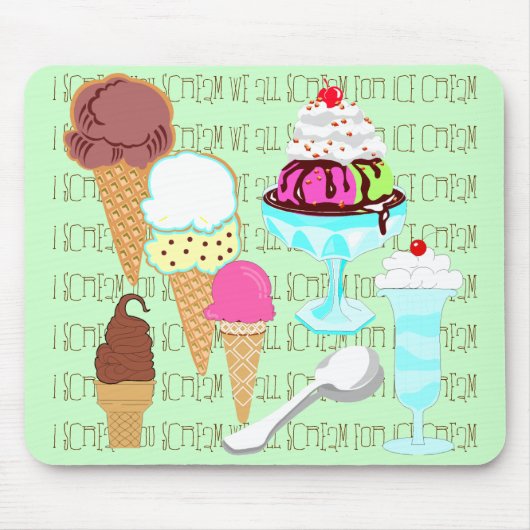 Ice Cream Mousepad Muismat (Voorkant)