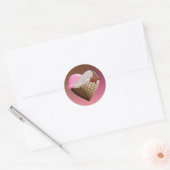 Ice Cream. Neapolitan Ronde Sticker (Envelop)