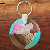 Ice Cream. Neapolitan Sleutelhanger (Voorkant)