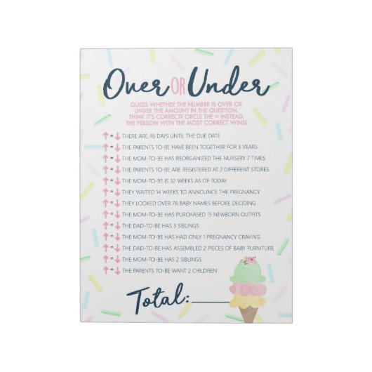 Ice Cream Over of Onder Douche Game Pack Notitieblok (Gedraaid)