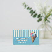 Ice Cream Parlor - Gestreept en Visitekaartje (Staand voorkant)