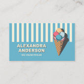 Ice Cream Parlor - Gestreept en Visitekaartje (Voorkant)