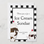 Ice Cream Parlour Parti social Invitation personna (Devant)