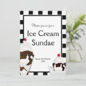 Ice Cream Parlour Parti social Invitation personna (Debout devant)