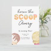 Ice Cream Party Anniversaire Invitation (Debout devant)