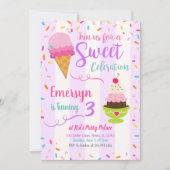 Ice Cream Party Anniversaire Invitation (Devant)