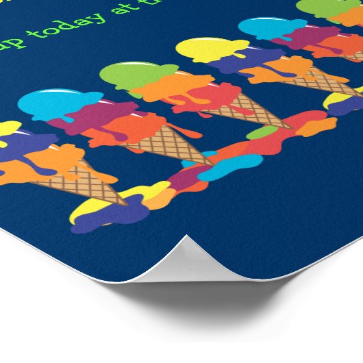 Ice Cream Party Annoucement Poster (Hoek)