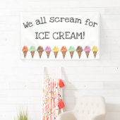 Ice Cream Party-banner Spandoek (Insitu)