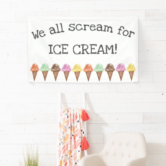 Ice Cream Party-banner Spandoek (Insitu)