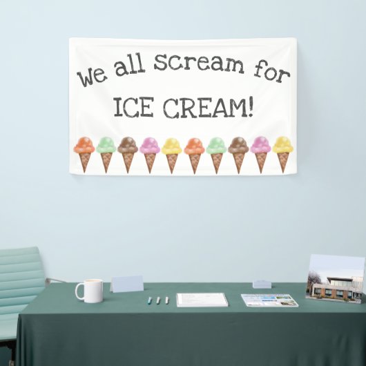 Ice Cream Party-banner Spandoek (Beurs)