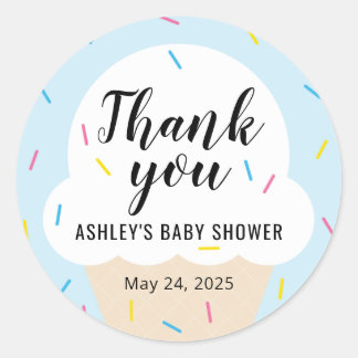 Ice Cream Party Favor Sticker