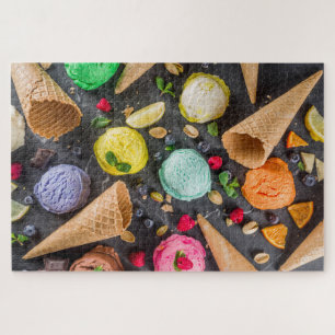 Ice Cream Party Modern Colorful Food Dessert Legpuzzel