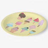 Ice Cream Party Papieren Bordje (Gekanteld)