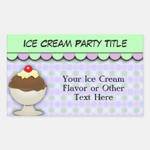 Ice Cream Party, pastel Sweet Shoppe Rechthoekige Sticker