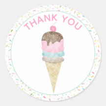 Ice Cream Party Stickers