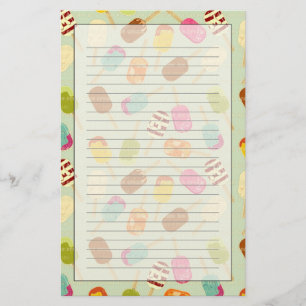Ice Cream Pattern Briefpapier