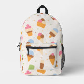 Ice Cream Pattern, Ice Cream Cone, Ice Popsicle Bedrukte Rugzak (Voorkant)
