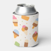 Ice Cream Pattern, Ice Cream Cone, Ice Popsicle Blikjeskoeler (Blikje Voorkant)