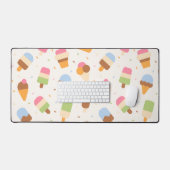 Ice Cream Pattern, Ice Cream Cone, Ice Popsicle Bureaumat (Keyboard & Muis)