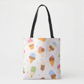 Ice Cream Pattern, Ice Cream Cone, Ice Popsicle Draagtas (Voorkant)