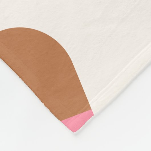Ice Cream Pattern, Ice Cream Cone, Ice Popsicle Fleece Deken (Hoek)