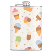 Ice Cream Pattern, Ice Cream Cone, Ice Popsicle Heupfles (Voorkant)