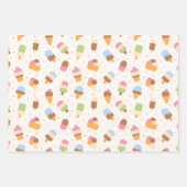 Ice Cream Pattern, Ice Cream Cone, Ice Popsicle Inpakpapier Vel (Voorkant 2)