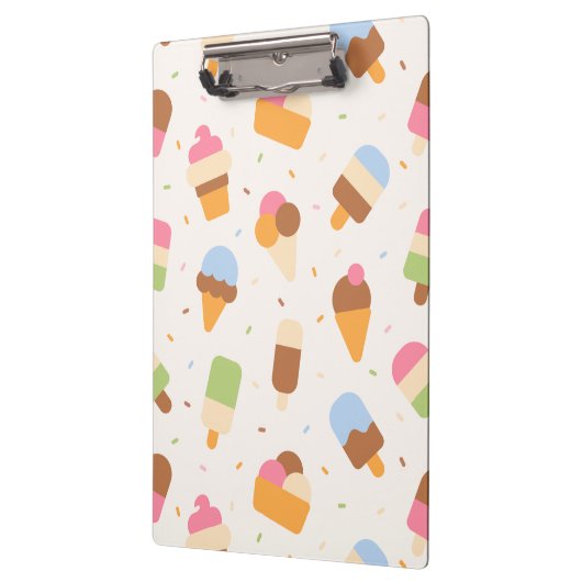 Ice Cream Pattern, Ice Cream Cone, Ice Popsicle Klembord (Links)