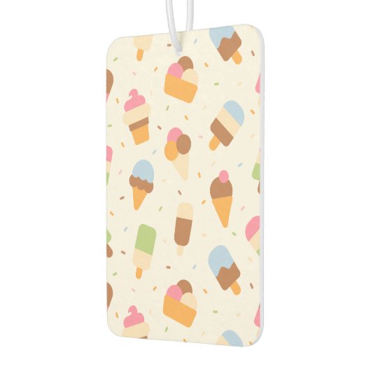 Ice Cream Pattern, Ice Cream Cone, Ice Popsicle Luchtverfrisser (Links)