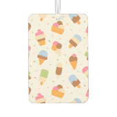 Ice Cream Pattern, Ice Cream Cone, Ice Popsicle Luchtverfrisser (Achterkant)