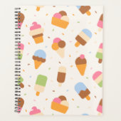Ice Cream Pattern, Ice Cream Cone, Ice Popsicle Planner (Voorkant)