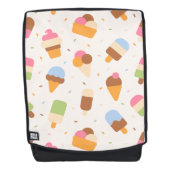 Ice Cream Pattern, Ice Cream Cone, Ice Popsicle Rugtassen (Voorkant)