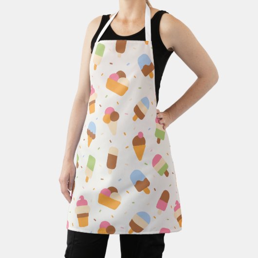 Ice Cream Pattern, Ice Cream Cone, Ice Popsicle Schort (Insitu)