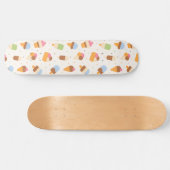 Ice Cream Pattern, Ice Cream Cone, Ice Popsicle Skateboard (Horizontaal)