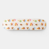 Ice Cream Pattern, Ice Cream Cone, Ice Popsicle Skateboard (Horizontaal)