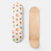 Ice Cream Pattern, Ice Cream Cone, Ice Popsicle Skateboard (Voorkant)