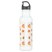 Ice Cream Pattern, Ice Cream Cone, Ice Popsicle Waterfles (Achterkant)