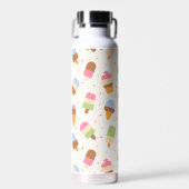 Ice Cream Pattern, Ice Cream Cone, Ice Popsicle Waterfles (Voorkant)