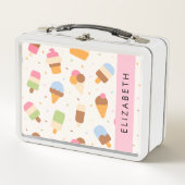 Ice Cream Pattern, Ice Cream Cone, Jouw naam (Voorkant)